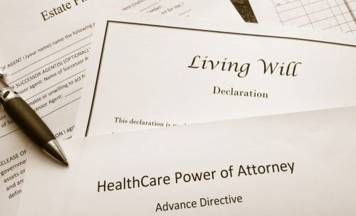 healthcare power of attorney and living will documents